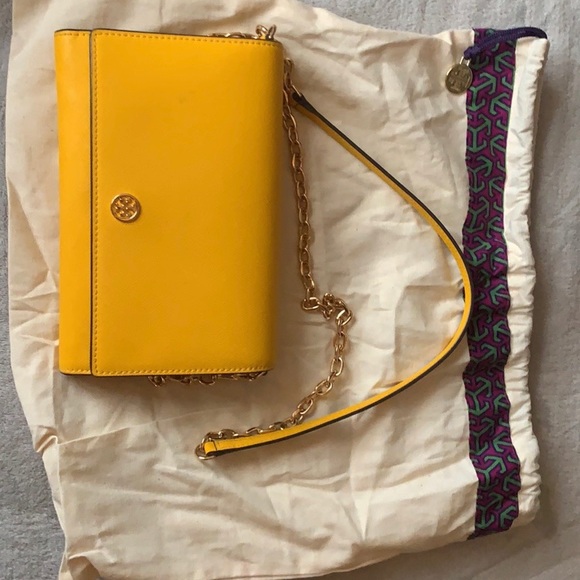 Tory Burch Robinson Chain Wallet w/ dust bag&tags - Picture 1 of 4